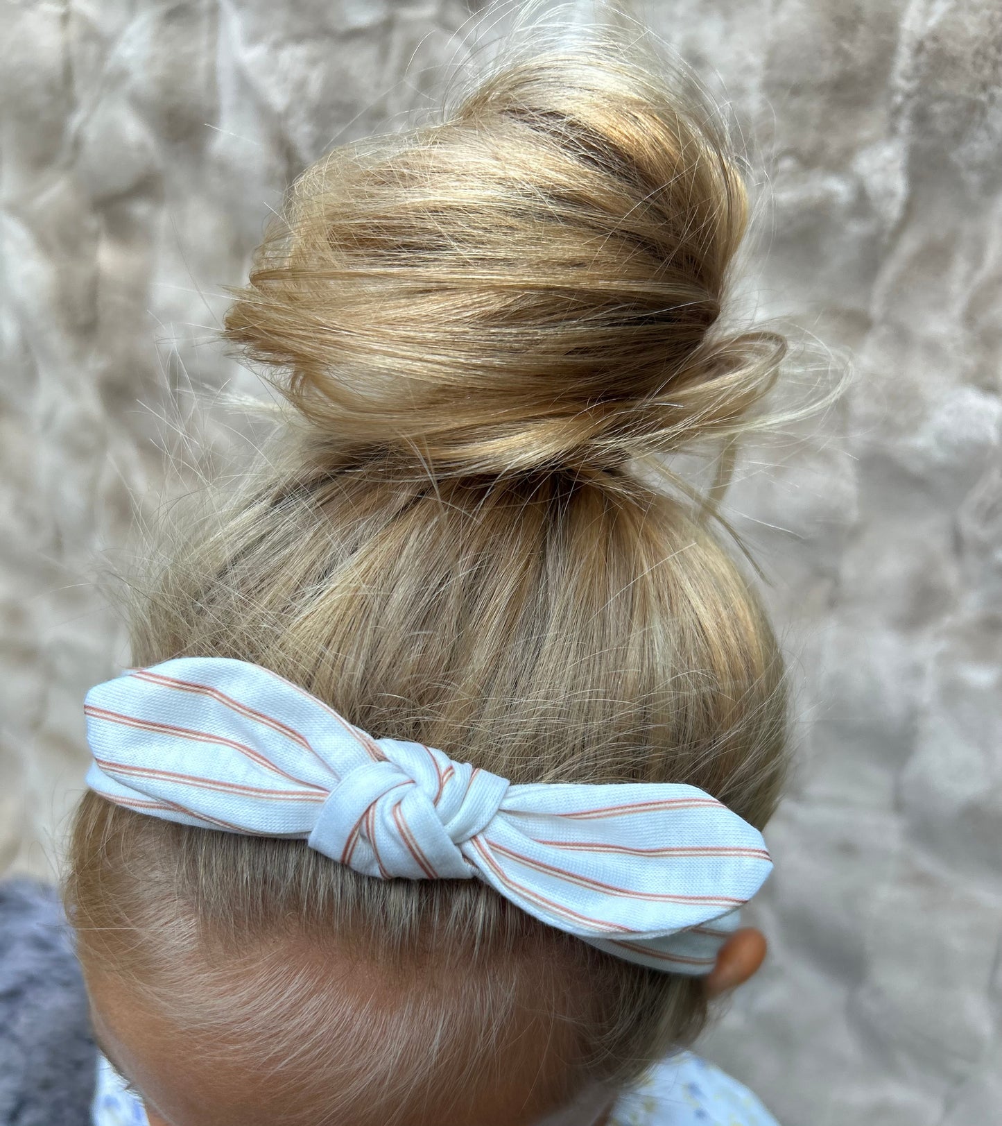 Rust and White Bow Band