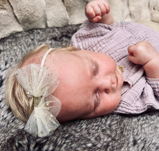 Holiday Bow with Gold Sparkle