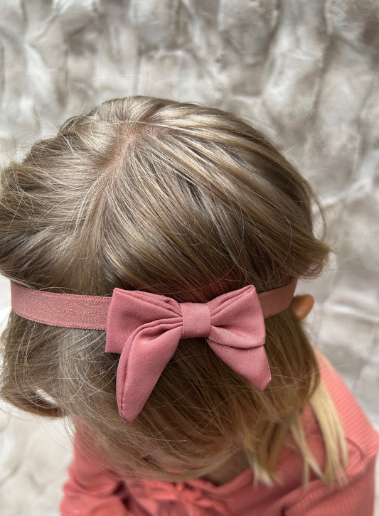 Dusty Rose Bow Band