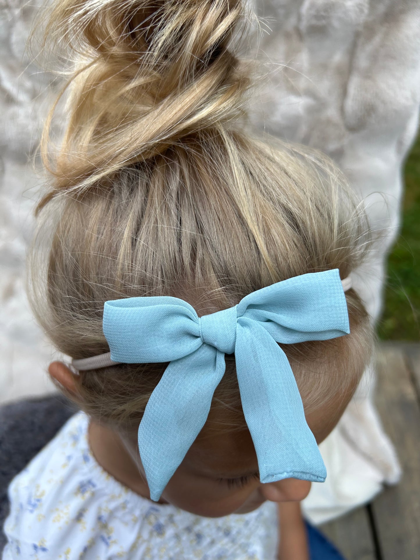 Light Green Chiffon Bow Band