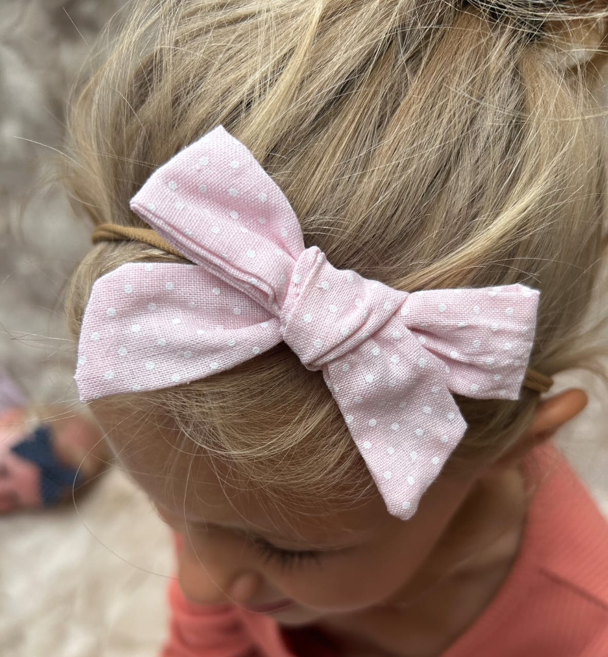 Pink Polka Dot Bow