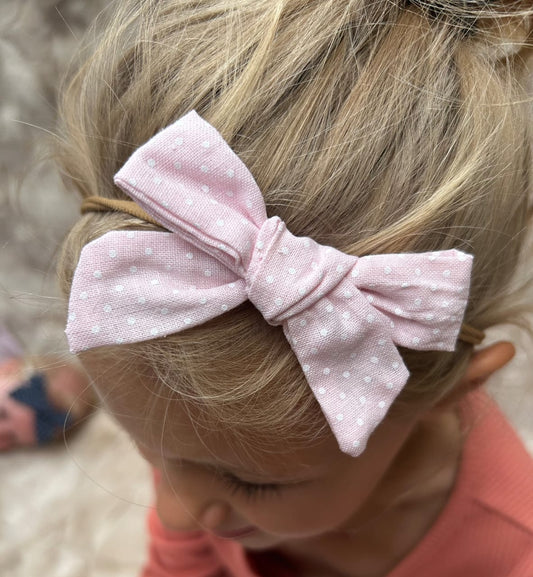 Pink Polka Dot Bow