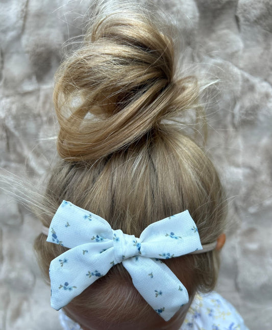 Light Green Floral & Cream Chiffon