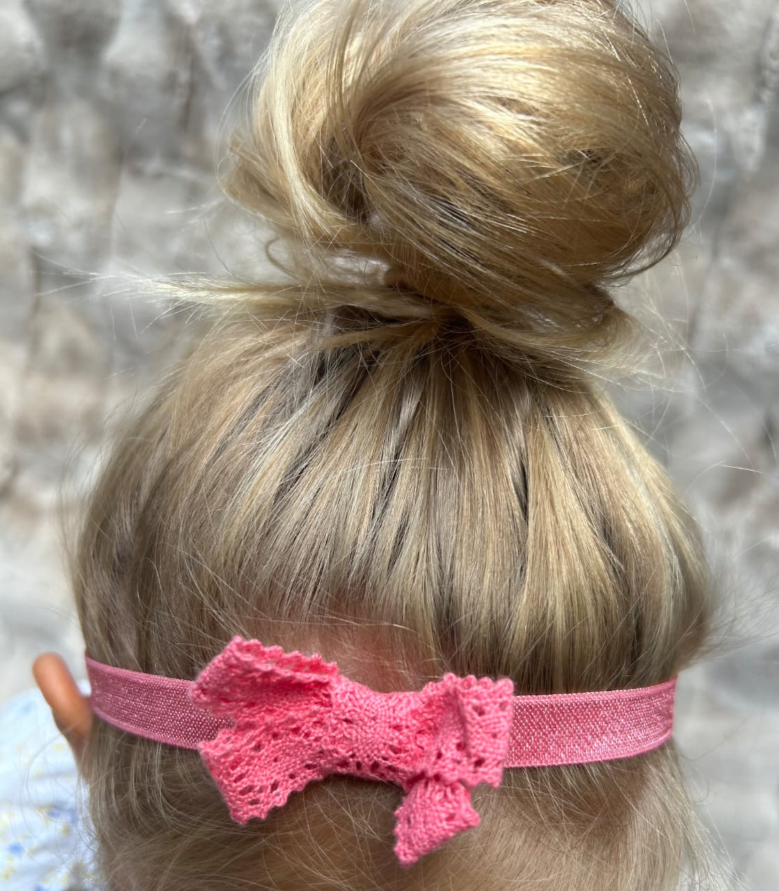 Pink Crochet Bow