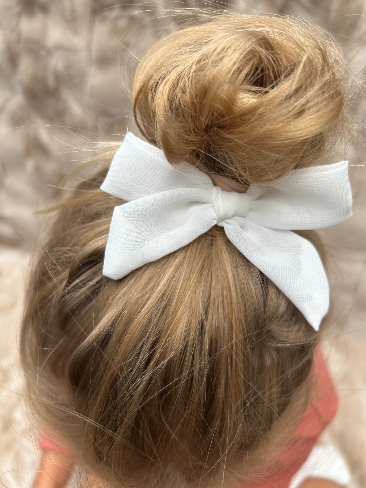 White Chiffon Bow